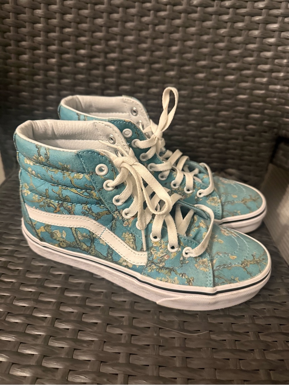 Vans Women's High Top Sneakers Van Gogh collab cherry blossom